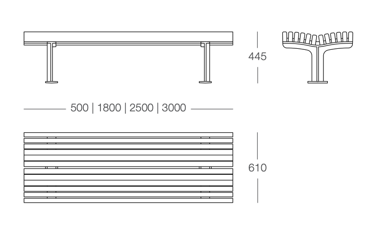 Design stoel Axis 50 FSC (zonder arm- en rugleuning)