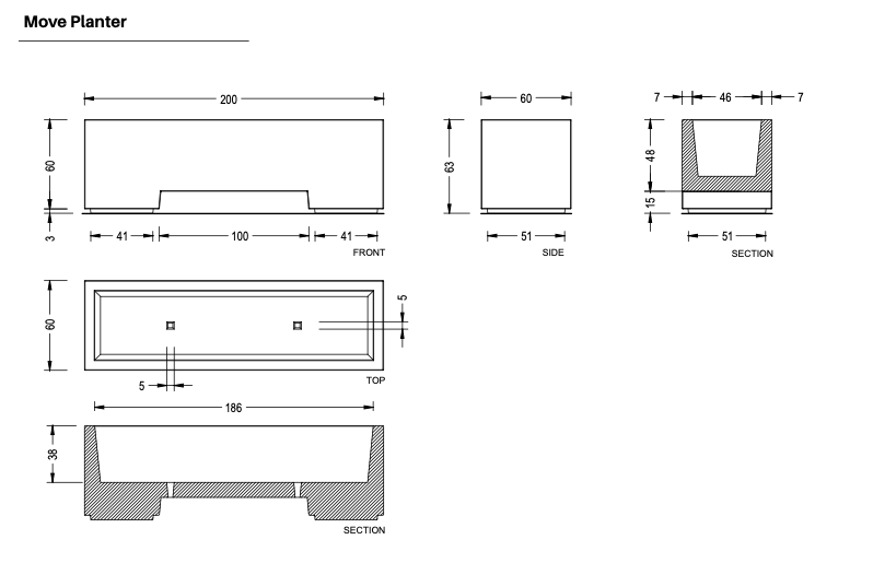 Design plantenbak Move Jardinera 300L ®