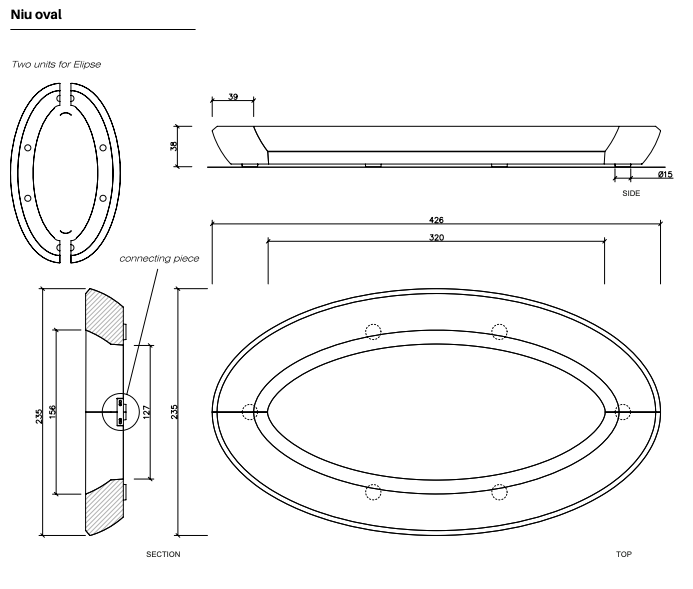 Design Planten en zitelement Niu Oval®