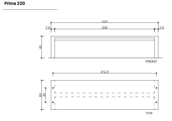 Design zitbank Prima 220 ®