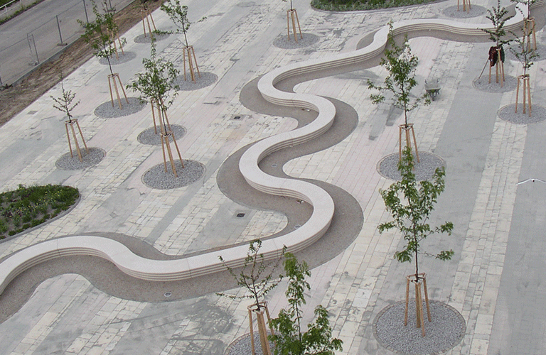Design zitbank Hebi Flotante Curva ®