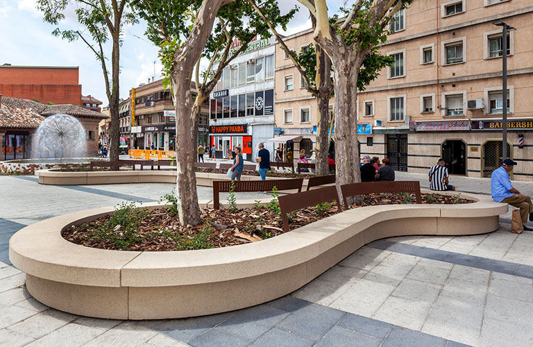 Design modulaire zitbank Comú Recto Central ®