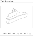 Design zitbank Twig Respaldo ®