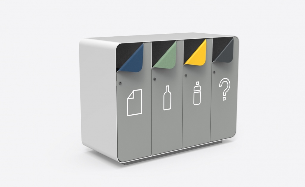 Design recyclage afvalbak Sheet Eco ® 4x50L.