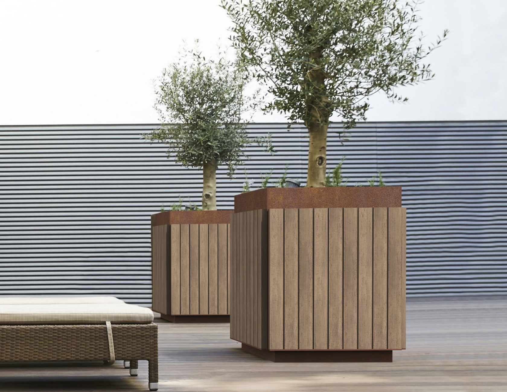 Design Planter New Green Circular