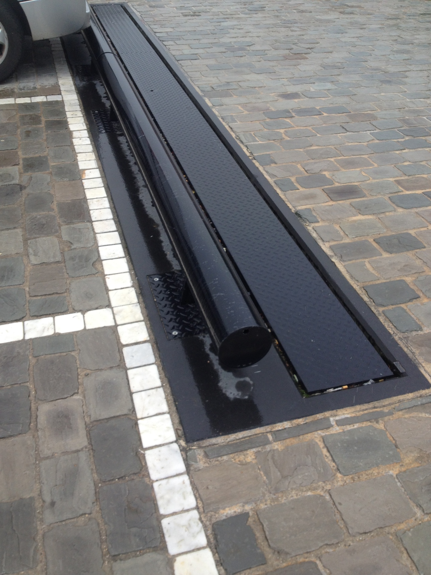 Anti-parkeerrail - verzinkbaar 3m
