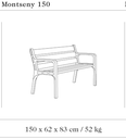 Design zitbank Montseny Banco 150 ®