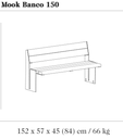 Design zitbank Mook 150 Pino ®