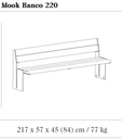 Design zitbank Mook 220 Pino®