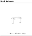 Design zitbank Mook Taburete Pino ®