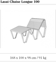 Design zitbank Lasai Chaise Longue ® 100