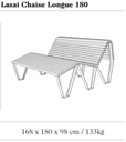 Design zitbank Lasai Chaise Longue ® 180