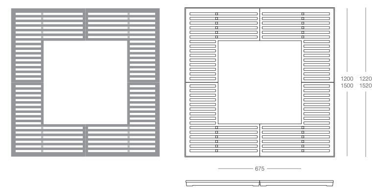 Design boomrooster Horizont Square 120 ©