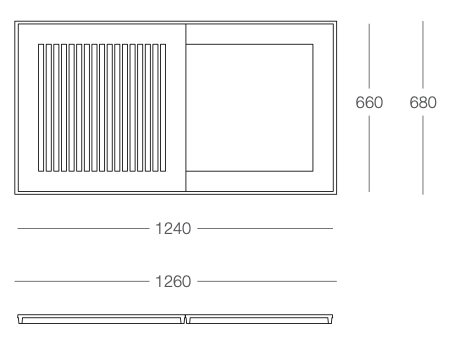 Design boomrooster GP Rectangular 120/70 ©