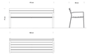 Design zitbank Harpo® 175 FSC 