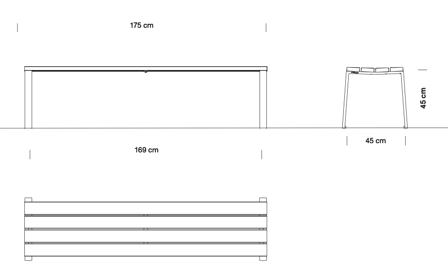 Design zitbank Harpo Banqueta 175® FSC
