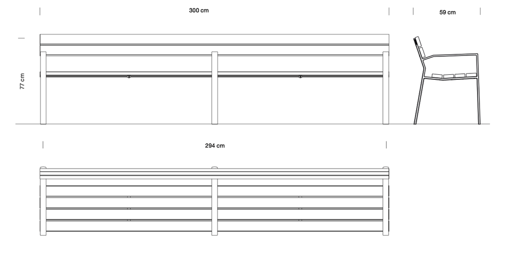 Design zitbank Harpo® 300 FSC