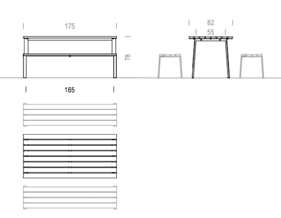 Design tafel Harpo 175® FSC
