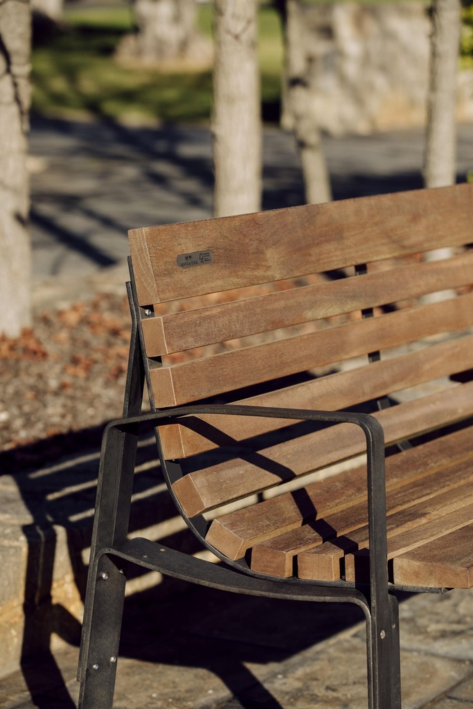 Modular design bench Bilateral® 1 module with backrest