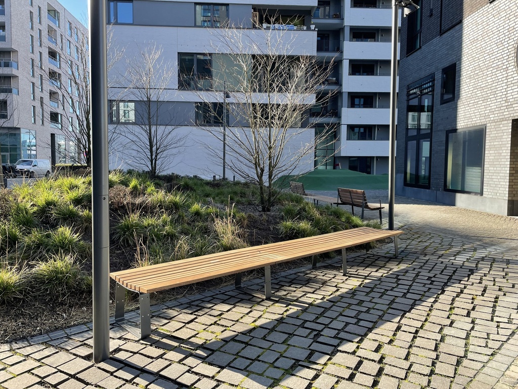 Modular design bench Bilateral® 2 modules without backrest