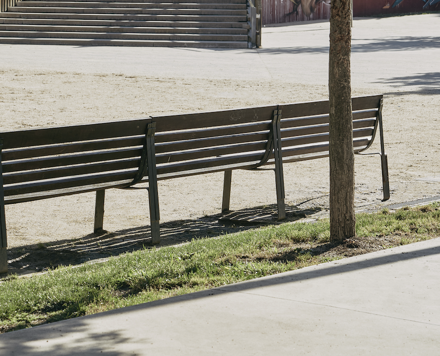 Modular design bench Bilateral 3 ® modules with backrest