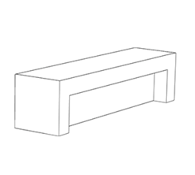 Design zitbank Comú Recto Individual ®