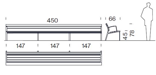 Design bench NeoRomántico Liviano Aluminio 450®