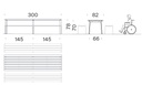 Design tafel Harpo 300®