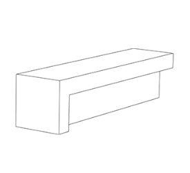 Modular design bench Comú Recto Izquierda ®