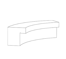 Banc design modulaire Comú Concavo Central ® 