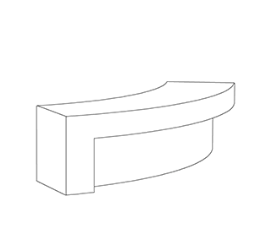 Banc modulaire design Comú Cóncavo Izquierda ® 