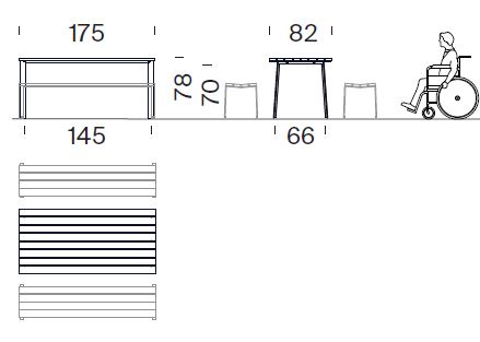 Table design Harpo Alu 175®