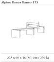 Design bench Alpine Banca Banco 175 Tropical ®