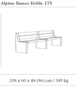 Design zitelement Alpine Banco Doble 175 Tropical ®