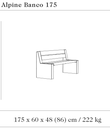 Design bench Alpine Banco 175 Tropical ®