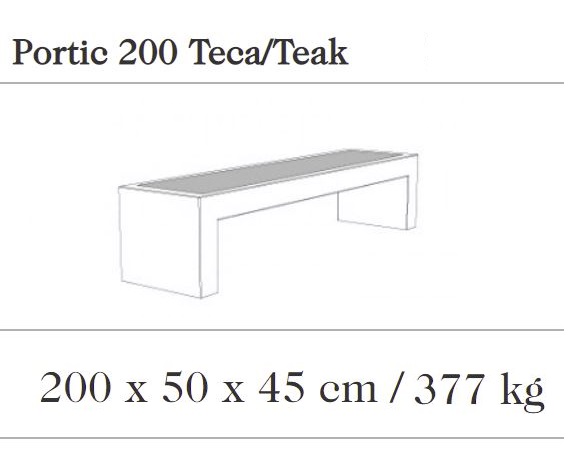 Design bench Portic Eco 200 Teca ®
