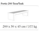 Design bench Portic Eco 200 Teca ®