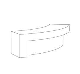 Modlaire design zitbank Comú Convex Izquierda ®