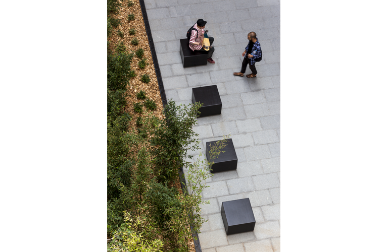 Design seating cube Sócrates Cubo® acid-etched