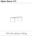 Banc design Alpine Banca 175 Pino ®