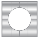 Grille d'arbre design Horizont Circle 150 ©