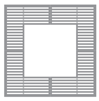 Grille d'arbre Horizont Square 150 ©