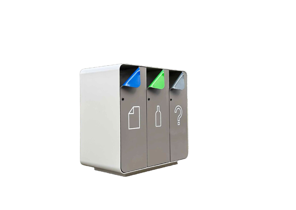 Poubelle de recyclage design Sheet Eco ® 3x50L.