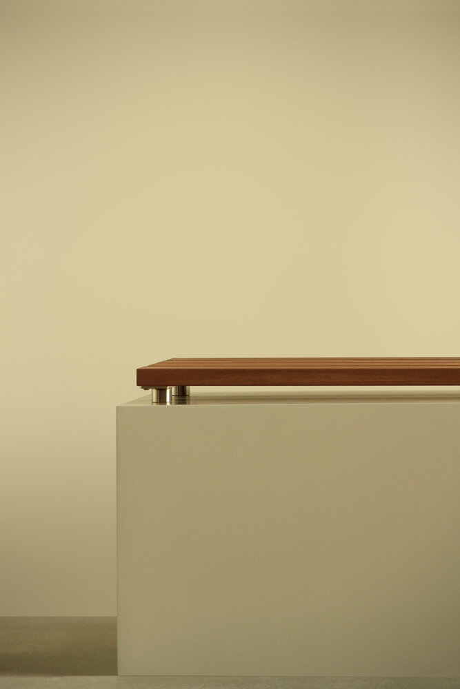 Flavio® rugloze zitbank zonder armleuning op keermuur, Pine