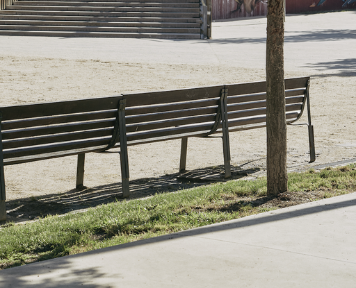 Modular design bench Bilateral® 3 modules with backrest
