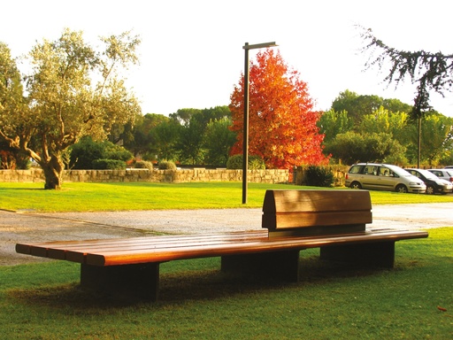 Design bench Comunitario 400® with backrest