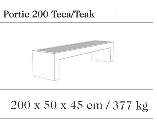 Design bench Portic Eco 200 Teca ®