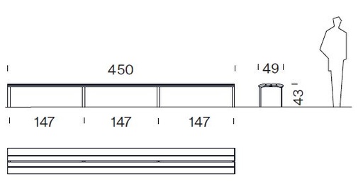 Banc design NeoRomántico Liviano Banqueta Aluminio 450® 