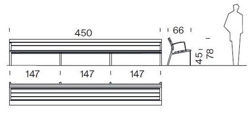 Design bench NeoRomántico Liviano Aluminio 450®