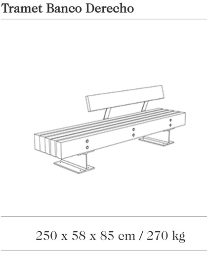 Design zitbank Tramet Banco Derecho 250®